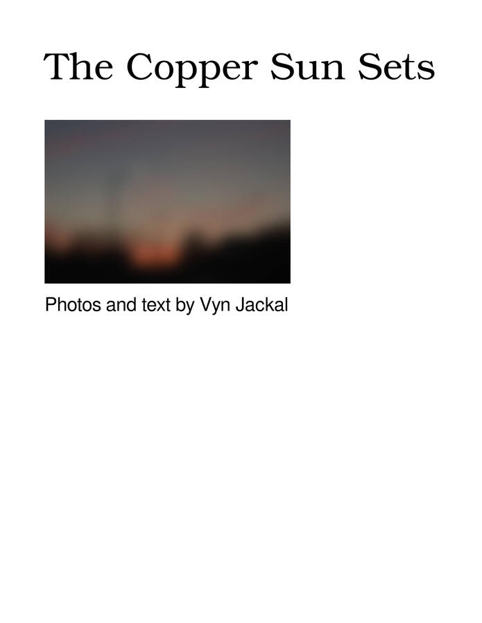 The copper sun sets