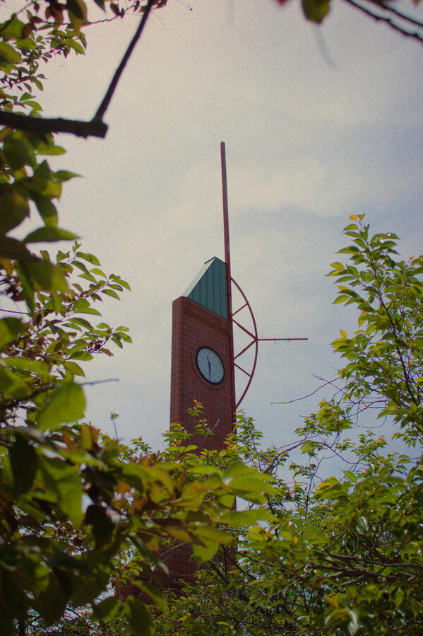 Elkhart Civic Plaza clock tower. I have a faint early memory of the fountain located next to it and its odd shapes. I think I remember wanting to climb and sit on it; there's a chance I did but my memory could be false.