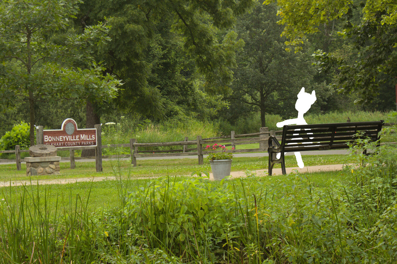 I had a very relaxing and wonderful time walking through a trail into Bonneyville park. My mind was very clear along with wonder filling my smile with every step.
