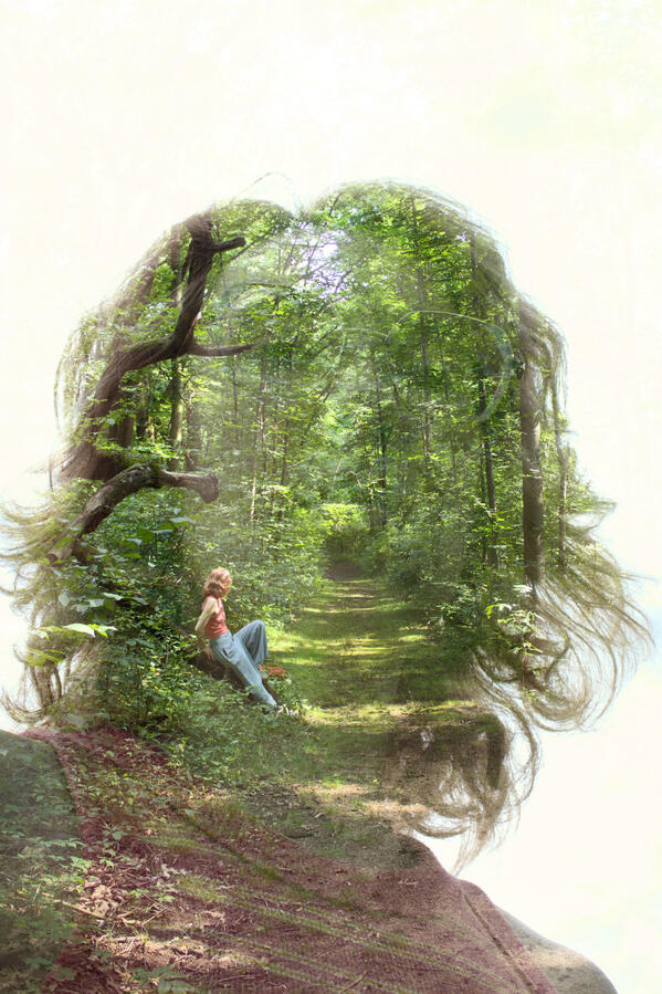Recently saw some double exposure photography and was very highly motivated to attempt it myself. Had a wonderful walk on a trail with my partner.