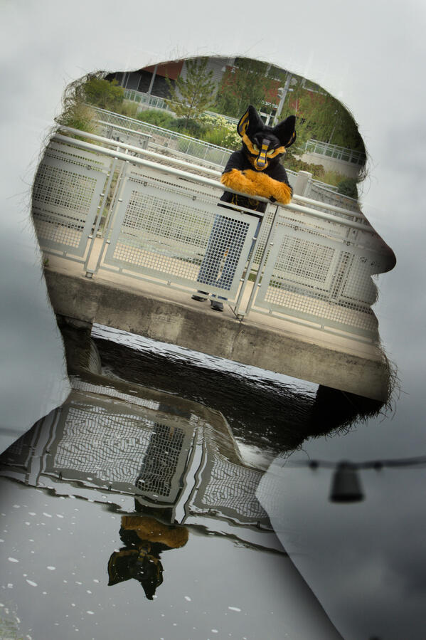 I'm a really big fan of double exposure shots. I wanted to capture my client being contemplative.